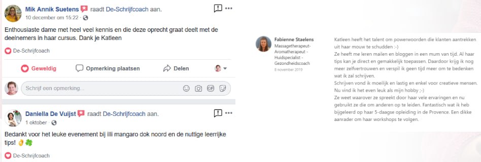 Wat anderen zeggen over Katleens aanpak